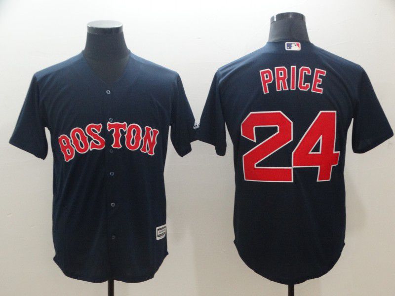 Men Boston Red Sox 24 Price Blue Game MLB Jerseys